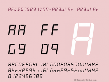 AFLED7Seg1W00-Regular Regular Version 1.00 Font Sample