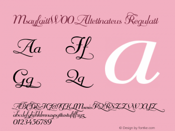 MayfairW00-Alternates Regular Version 1.00 Font Sample