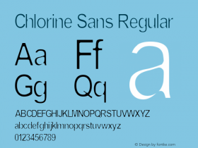 Chlorine Sans Regular Chlorine Sans Font Sample