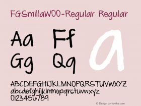 FGSmillaW00-Regular Regular Version 1.00 Font Sample