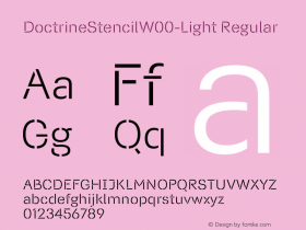 DoctrineStencilW00-Light Regular Version 1.00图片样张