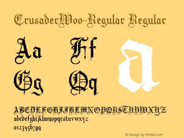 CrusaderW00-Regular Regular Version 1.00 Font Sample