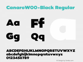 CanaroW00-Black Regular Version 1.00 Font Sample