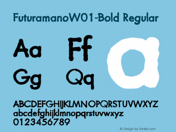 FuturamanoW01-Bold Regular Version 1.00图片样张