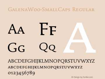 GalenaW00-SmallCaps Regular Version 1.00 Font Sample