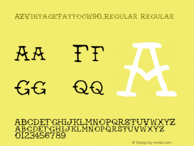 AZVintageTattooW90-Regular Regular Version 1.0 Font Sample