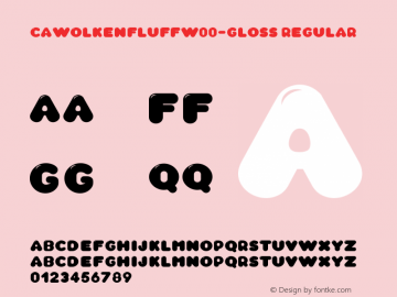 CAWolkenfluffW00-Gloss Regular Version 1.00 Font Sample