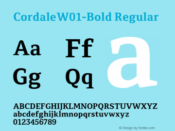 CordaleW01-Bold Regular Version 2.00图片样张