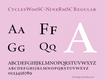 CyclesW00SC-NineRmSC Regular Version 1.1 Font Sample