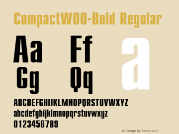 CompactW00-Bold Regular Version 1.00 Font Sample