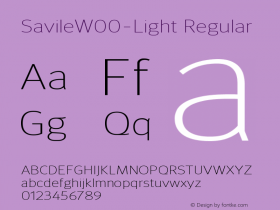 SavileW00-Light Regular Version 1.10 Font Sample