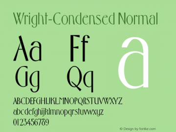 Wright-Condensed Normal 1.0/1995: 2.0/2001图片样张