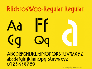 MickrosW00-Regular Regular Version 1.00 Font Sample