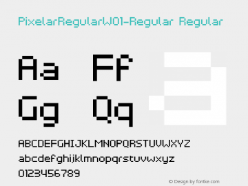 PixelarRegularW01-Regular Regular Version 1.00图片样张