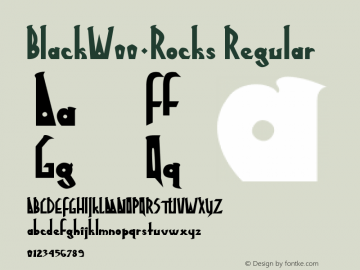 BlackW00-Rocks Regular Version 1.1 Font Sample