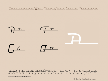 FrigidaireW01-MiniCapsLight Regular Version 1.00 Font Sample