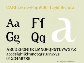 CABlitzkriegPopW00-Light Regular Version 1.00图片样张