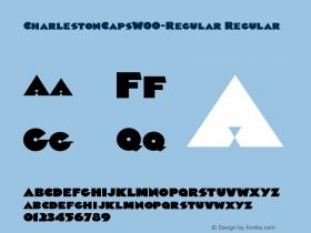 CharlestonCapsW00-Regular Regular Version 1.00 Font Sample