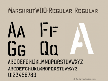 MarshrutW00-Regular Regular Version 1.00 Font Sample