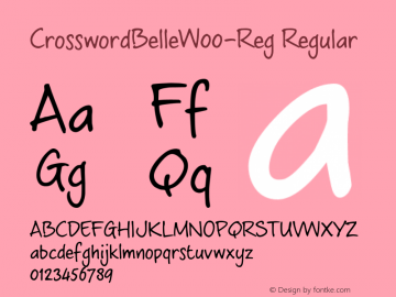 CrosswordBelleW00-Reg Regular Version 1.00图片样张