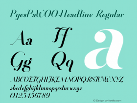 PyesPaW00-Headline Regular Version 1.00 Font Sample