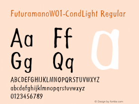 FuturamanoW01-CondLight Regular Version 1.00图片样张