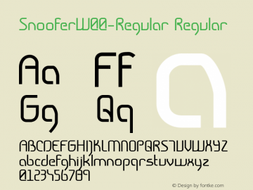 SnooferW00-Regular Regular Version 1.10 Font Sample