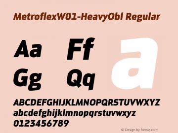 MetroflexW01-HeavyObl Regular Version 1.00图片样张
