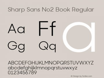 Sharp Sans No2 Book Regular 1.010图片样张