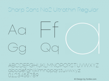 Sharp Sans No2 Ultrathin Regular 1.010 Font Sample