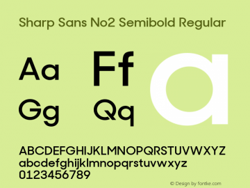 Sharp Sans No2 Semibold Regular 1.010 Font Sample
