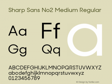 Sharp Sans No2 Medium Regular 1.010 Font Sample
