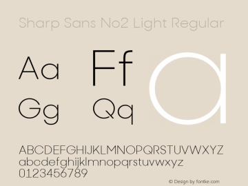 Sharp Sans No2 Light Regular 1.010图片样张