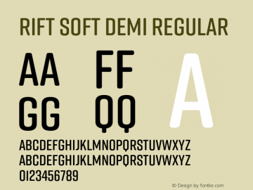 Rift Soft Demi Regular Version 1.000;PS 001.000;hotconv 1.0.88;makeotf.lib2.5.64775 Font Sample