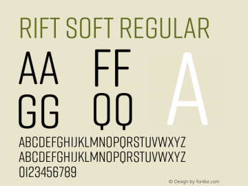Rift Soft Regular Version 1.000;PS 001.000;hotconv 1.0.88;makeotf.lib2.5.64775图片样张