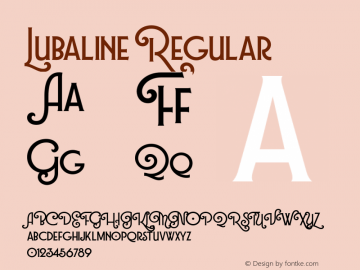 Lubaline Regular 1.000图片样张