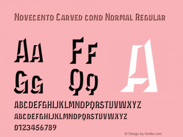 Novecento Carved cond Normal Regular Version 1.001;PS 001.001;hotconv 1.0.70;makeotf.lib2.5.58329图片样张