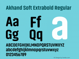 Akhand Soft Extrabold Regular Version 1.000;PS 001.000;hotconv 1.0.88;makeotf.lib2.5.64775图片样张