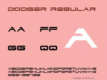 Dodger Regular 2 Font Sample