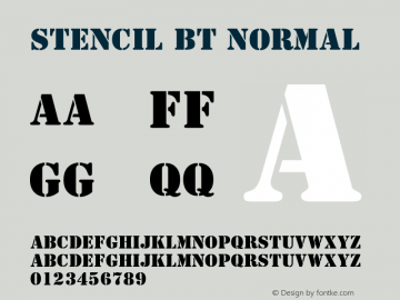 Stencil BT Normal 1.0 Wed Apr 17 15:30:42 1996图片样张