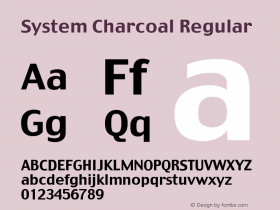 System Charcoal Regular 3.1.2b8 Font Sample