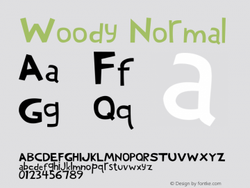Woody Normal Macromedia Fontographer 4.1.2 6/29/99图片样张
