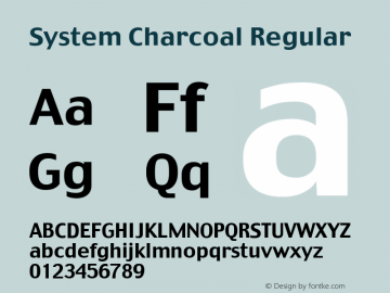 System Charcoal Regular 3.1.2b8图片样张