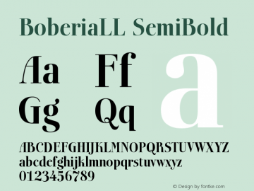 BoberiaLL SemiBold Version 001.000图片样张