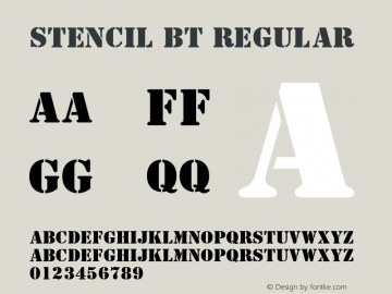 Stencil BT Font Family|Stencil BT-Uncategorized Typeface-Fontke.com For ...