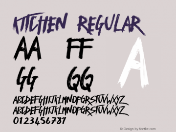 Kitchen Regular Unknown Font Sample