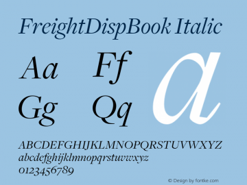 FreightDispBook Italic Version 001.000图片样张