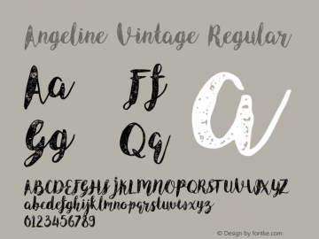 Angeline Vintage Regular Unknown Font Sample