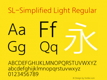 SL-Simplified Light Regular Version 1.20图片样张