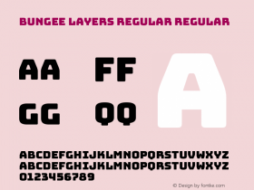 Bungee Layers Regular Regular Version 1.000;PS 1.0;hotconv 1.0.72;makeotf.lib2.5.5900 Font Sample